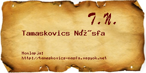 Tamaskovics Násfa névjegykártya